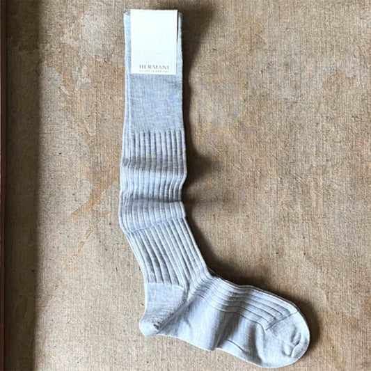 Hermani Cashmere-Silk Knee High Grigio
