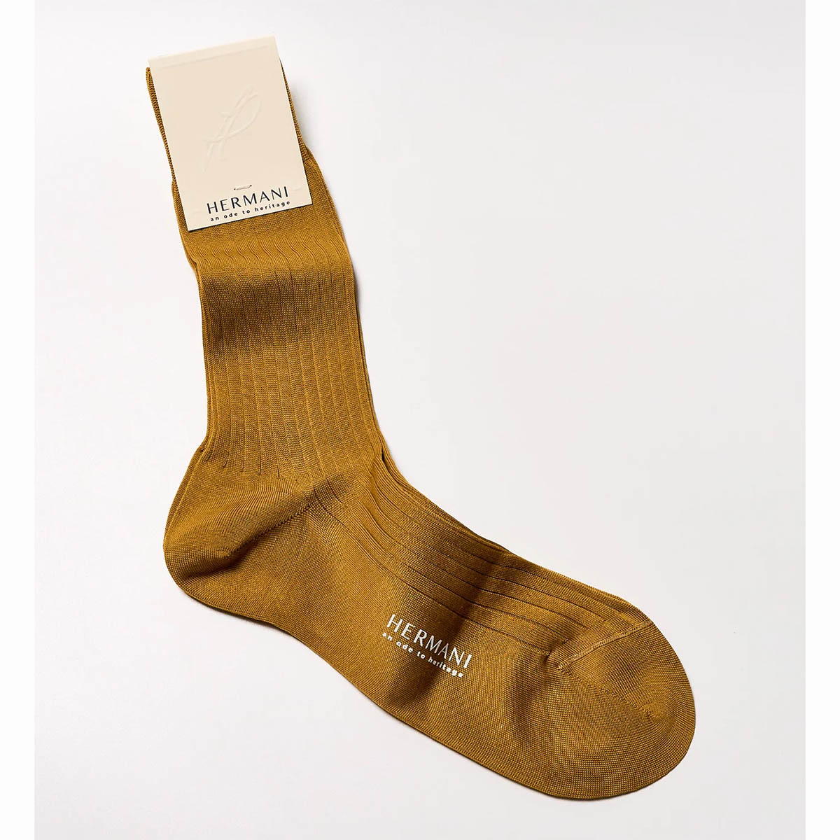 Hermani Filo Di Scozia Cotton Mid-Calf Senape