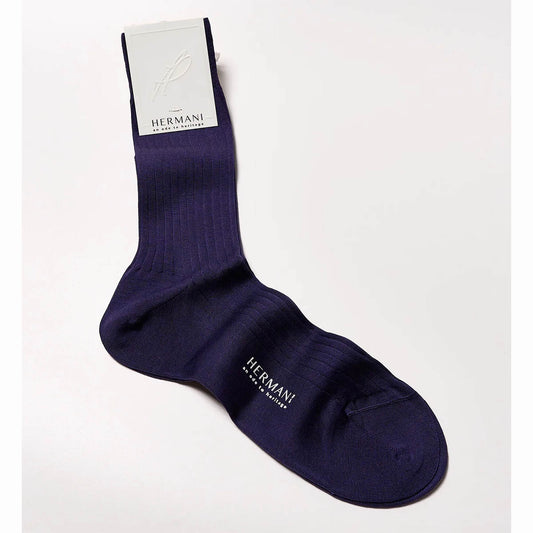Hermani Filo Di Scozia Cotton Mid-Calf Viola