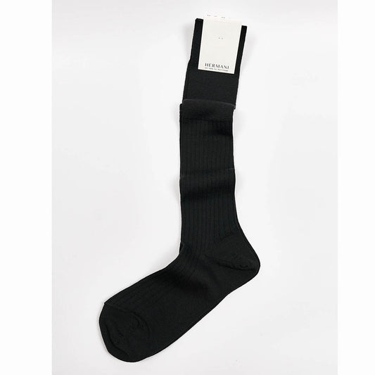 Hermani Merino Wool Knee-High Nero