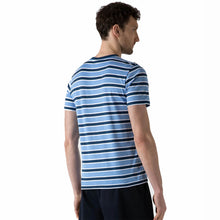 Load image into Gallery viewer, Sunspel Classic T‑shirt Coast/Cool Blue Holiday Stripe
