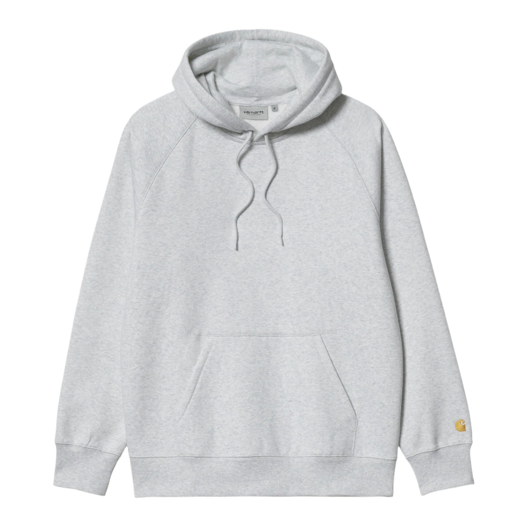 Carhartt WIP Hooded Chase Sweat Ash Heather / Gold