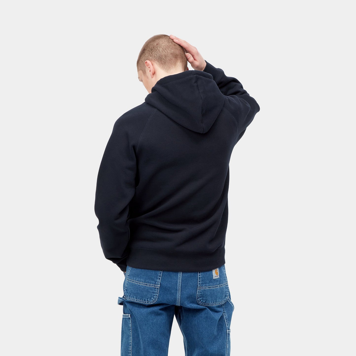 Carhartt WIP Hooded Chase Sweat Dark Navy / Gold