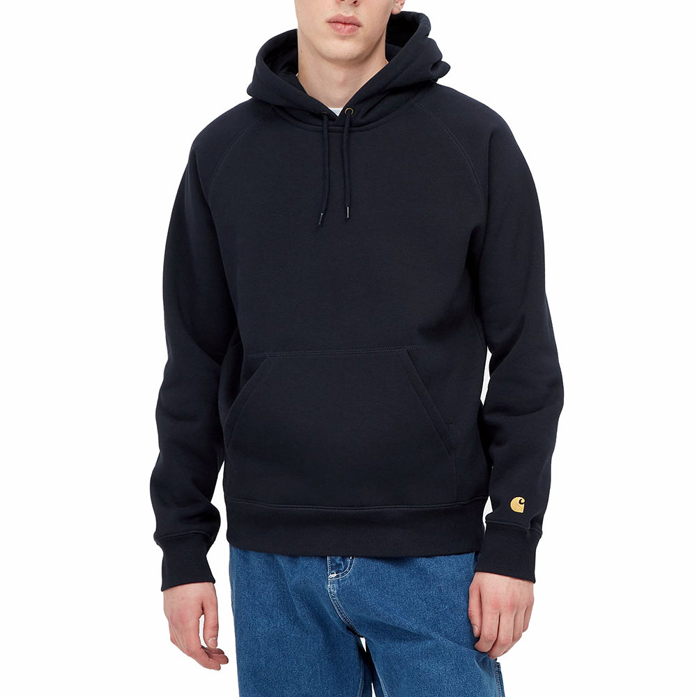 Carhartt WIP Hooded Chase Sweat Dark Navy / Gold