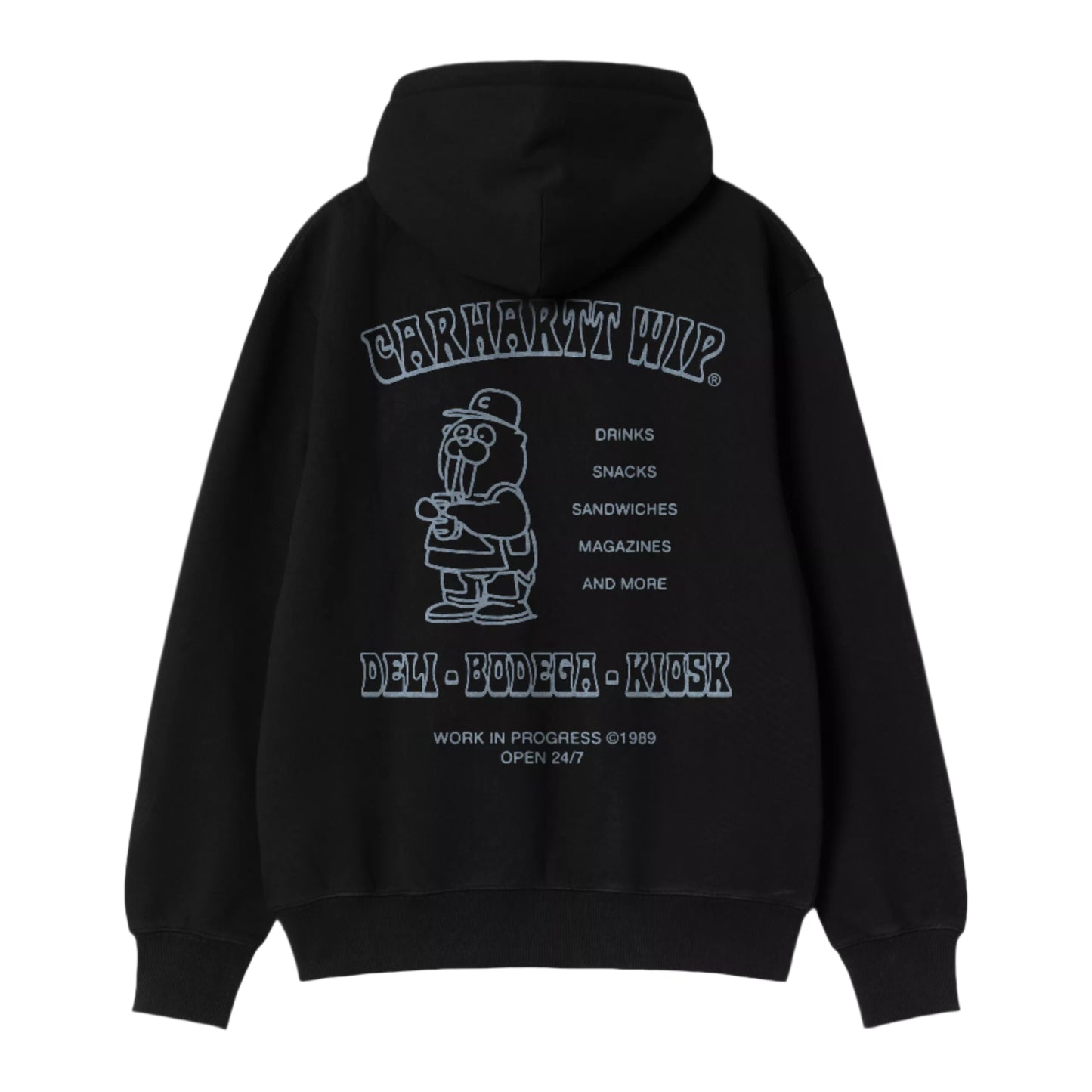 Carhartt Hooded Sandwich Sweat Black / Blue Fog