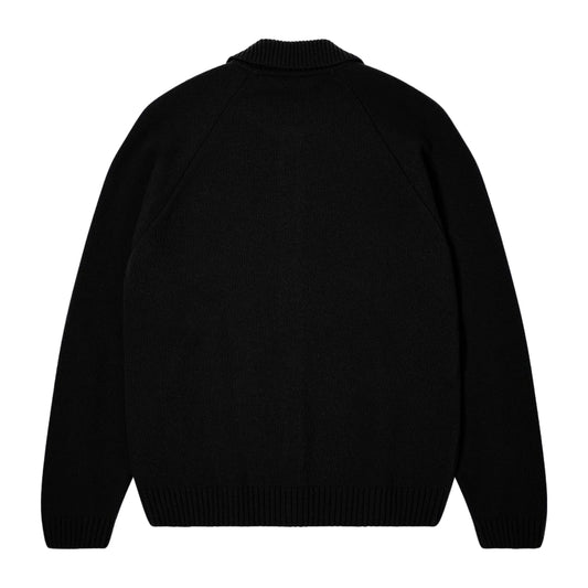 Edwin Mars Polo Cardigan Black