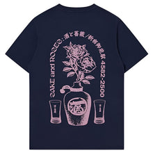 Load image into Gallery viewer, Edwin Sake and Roses  T-Shirt Maritime Blue
