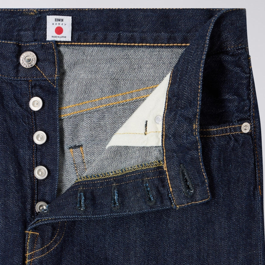 Edwin Regular Straight Kaihara Indigo Lightweight Red Selvage Blue Rinsed