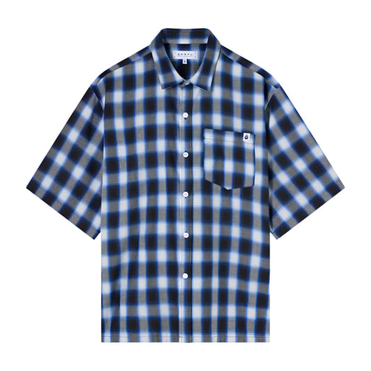 Edwin Millbury Shirt SS Blue / Black