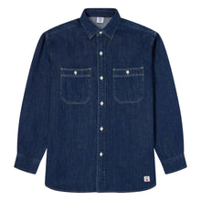 Load image into Gallery viewer, Edwin Mono Work Shirt Blue Dark Used
