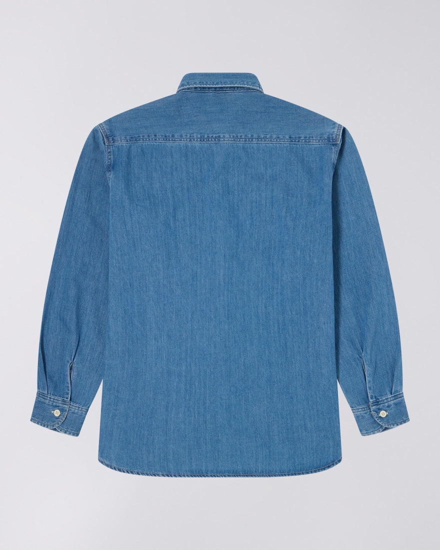 Edwin Mono Work Shirt Blue Light Used