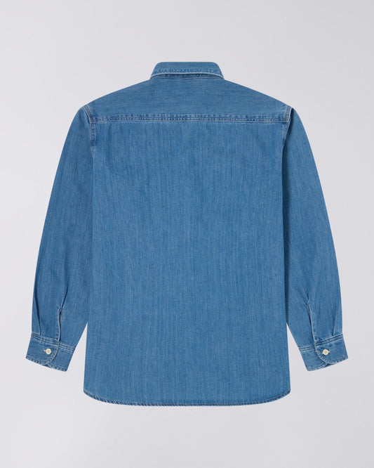 Edwin Mono Work Shirt Blue Light Used