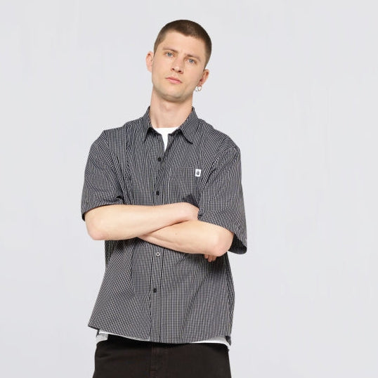 Edwin Millbury Shirt SS Black / White