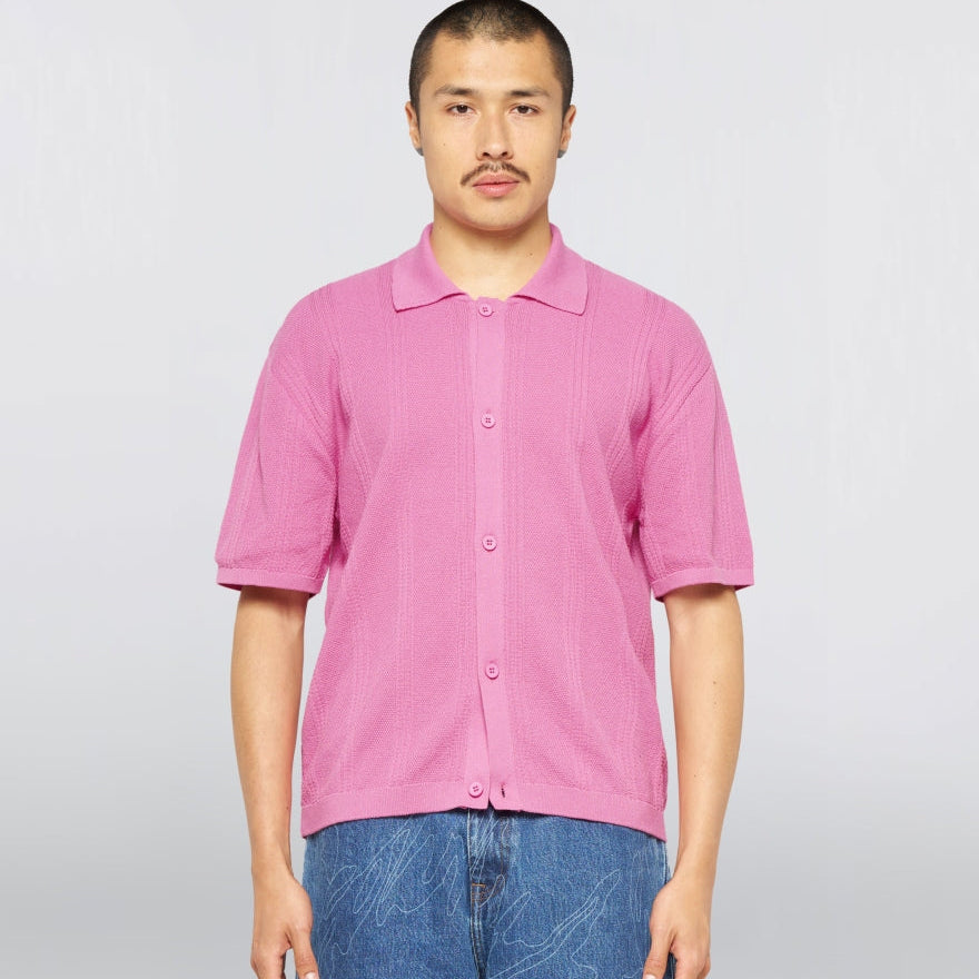 Edwin Luis Buttoned Polo Pink