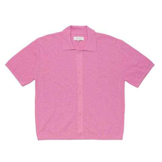 Edwin Luis Buttoned Polo Pink