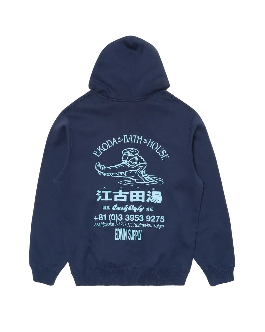 Edwin Ekoda Bath House Hoodie Sweat Maritime Blue