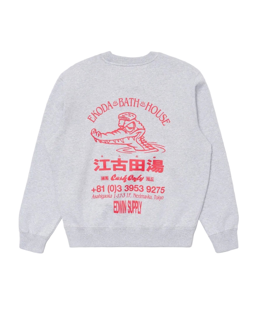 Edwin Ekoda Bath House Sweat Grey Marl