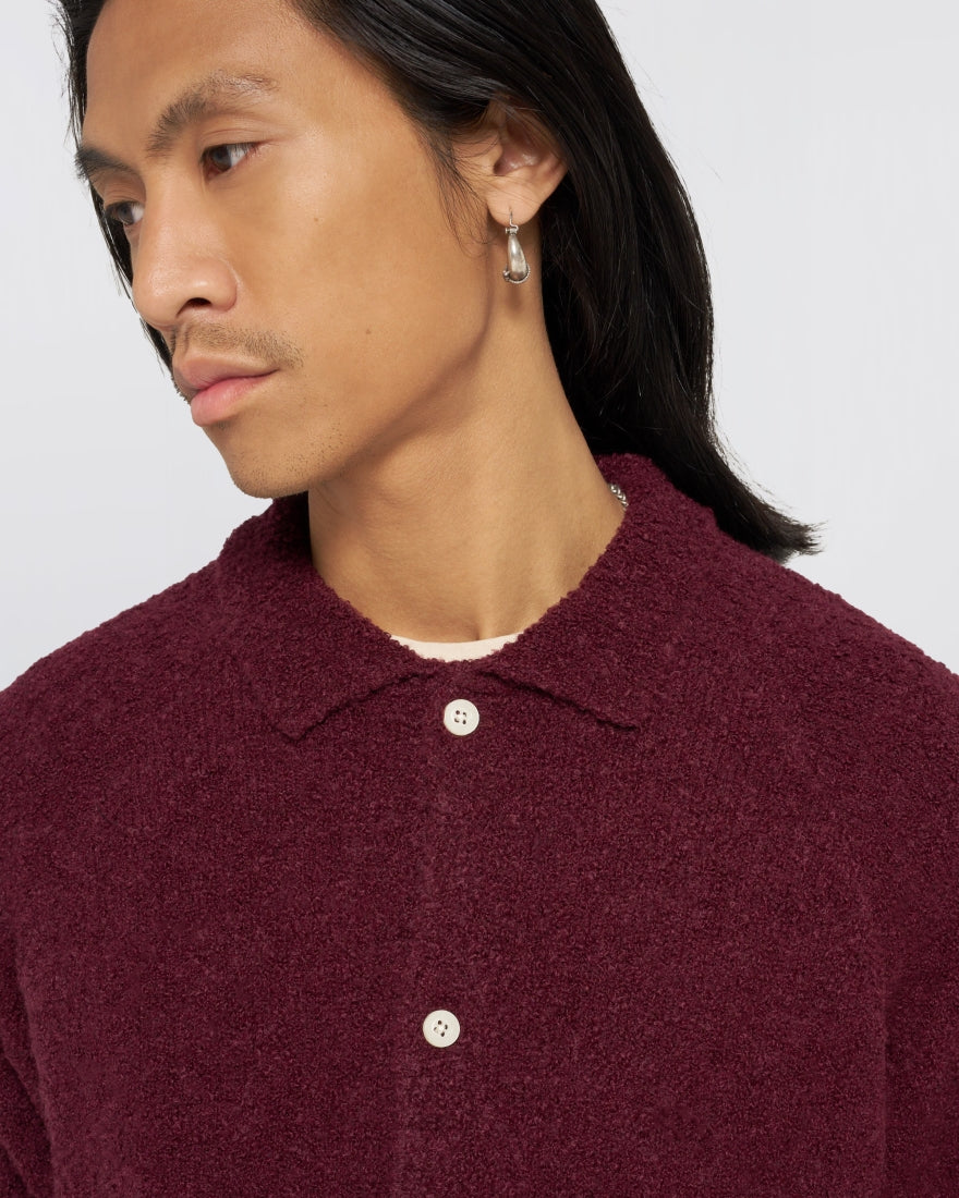Edwin Gemini Cardigan Burgundy