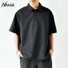 Nanga Dot Air Comfy Polo Shirt P.Black