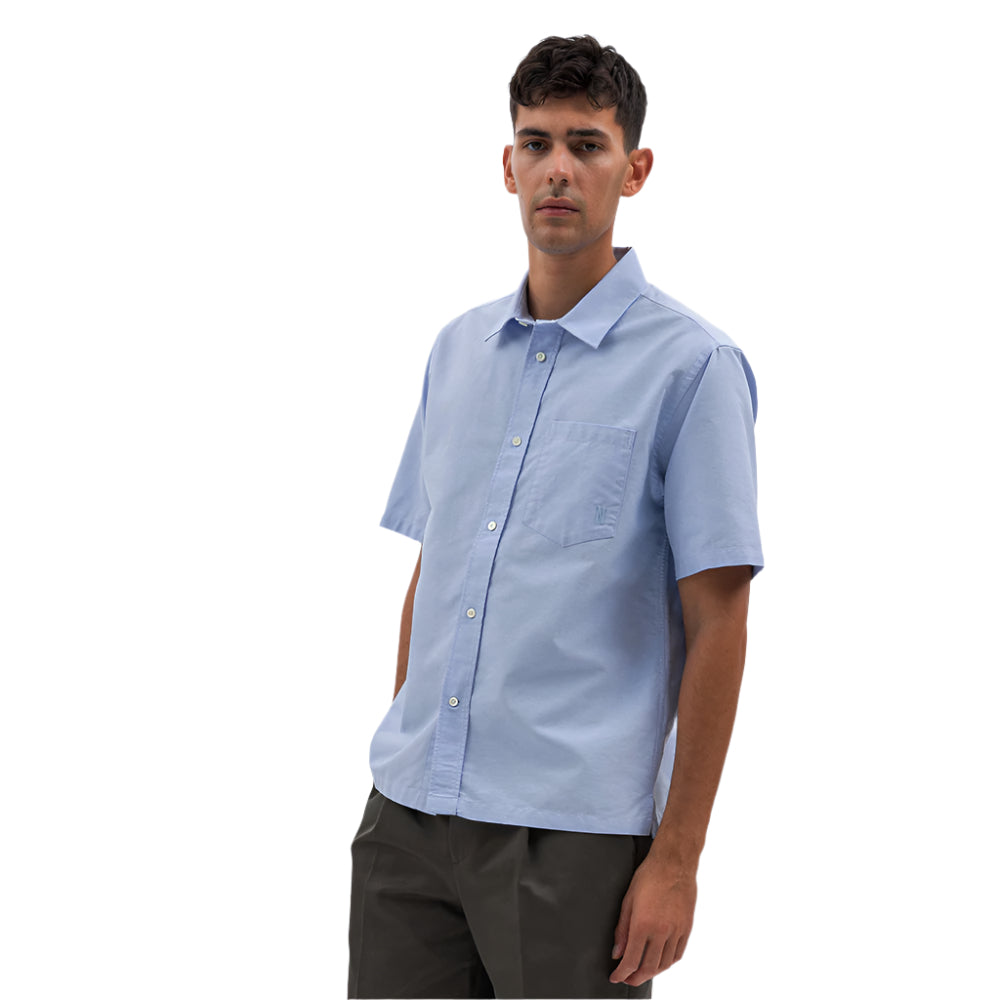 Norse Projects Ivan Oxford Monogram Pale Blue