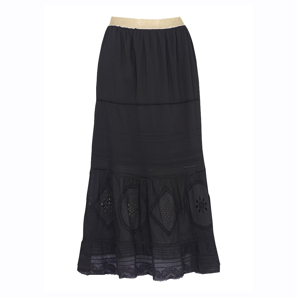 Leon & Harper Jinta Lace Skirt Carbone