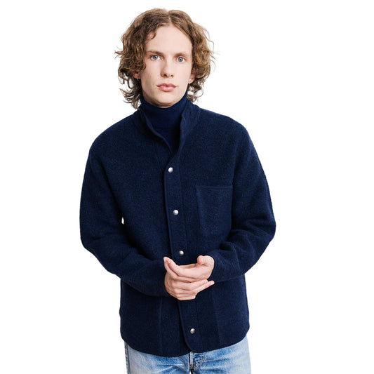 Hartford Fleece Jock Jacket Navy