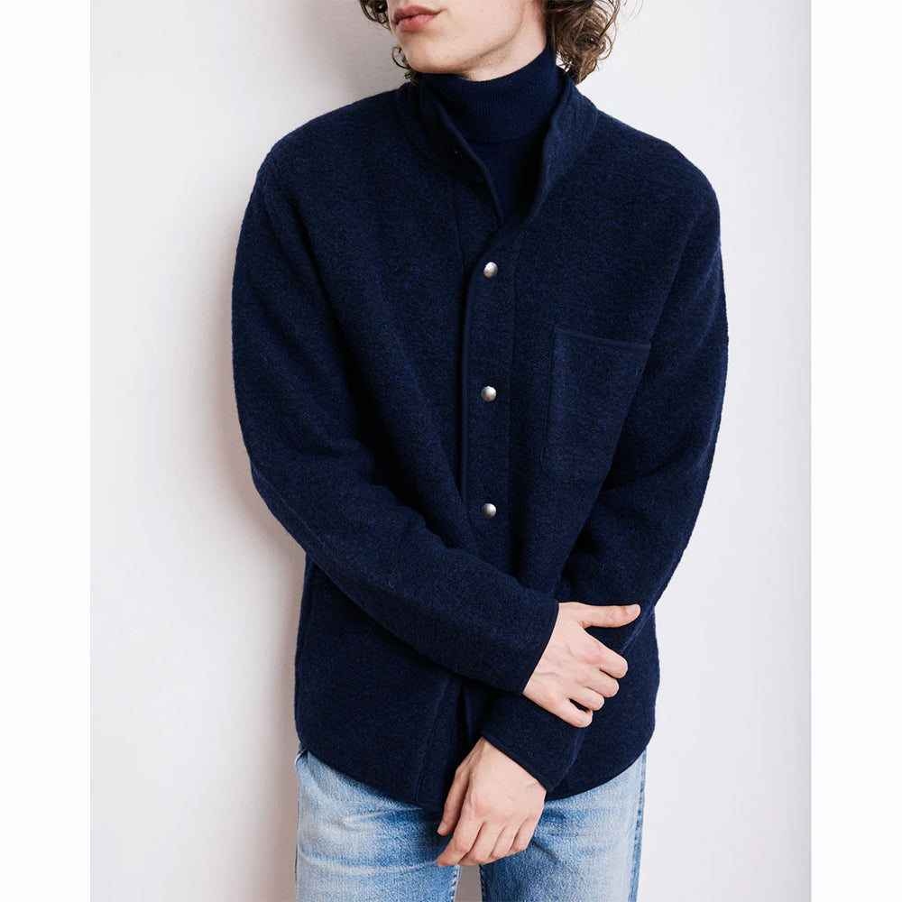 Hartford Fleece Jock Jacket Navy