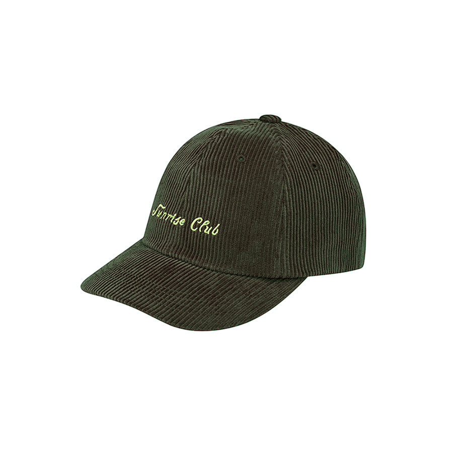 Kappy Corduroy Sunrise Club Cap Olive