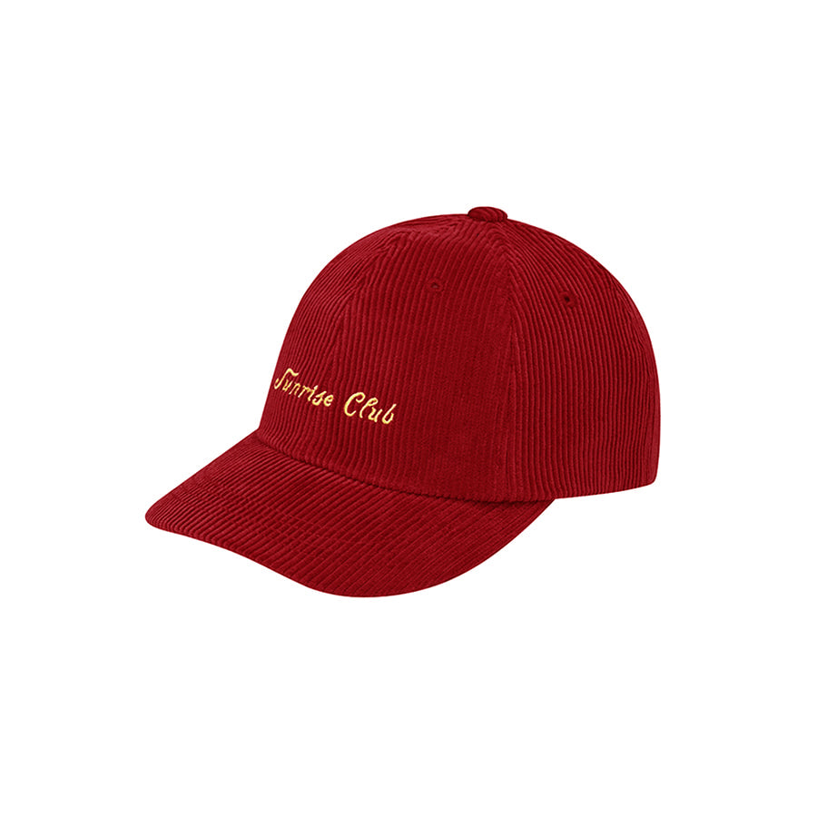 Kappy Corduroy Sunrise Club Cap Red