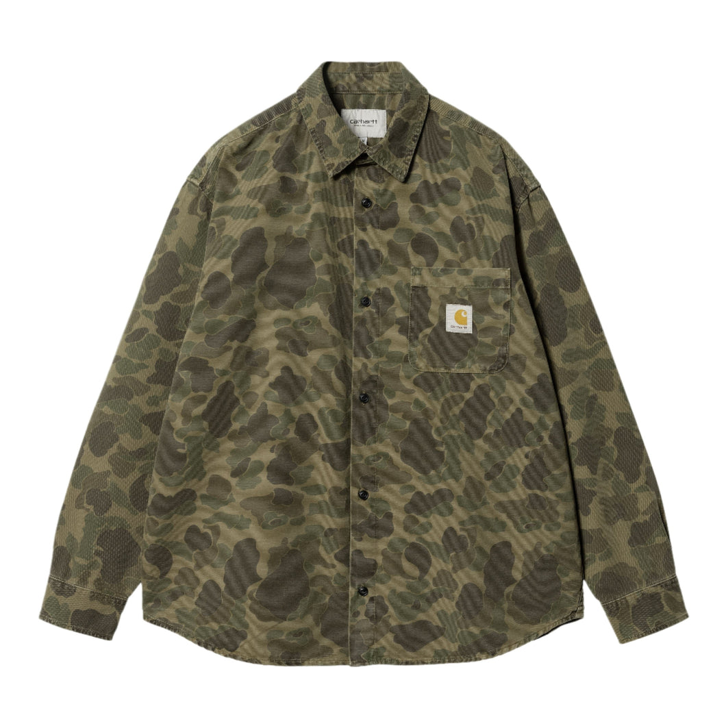 Carhartt WIP L/S Duck Shirt Camo Duck Green / Office Green