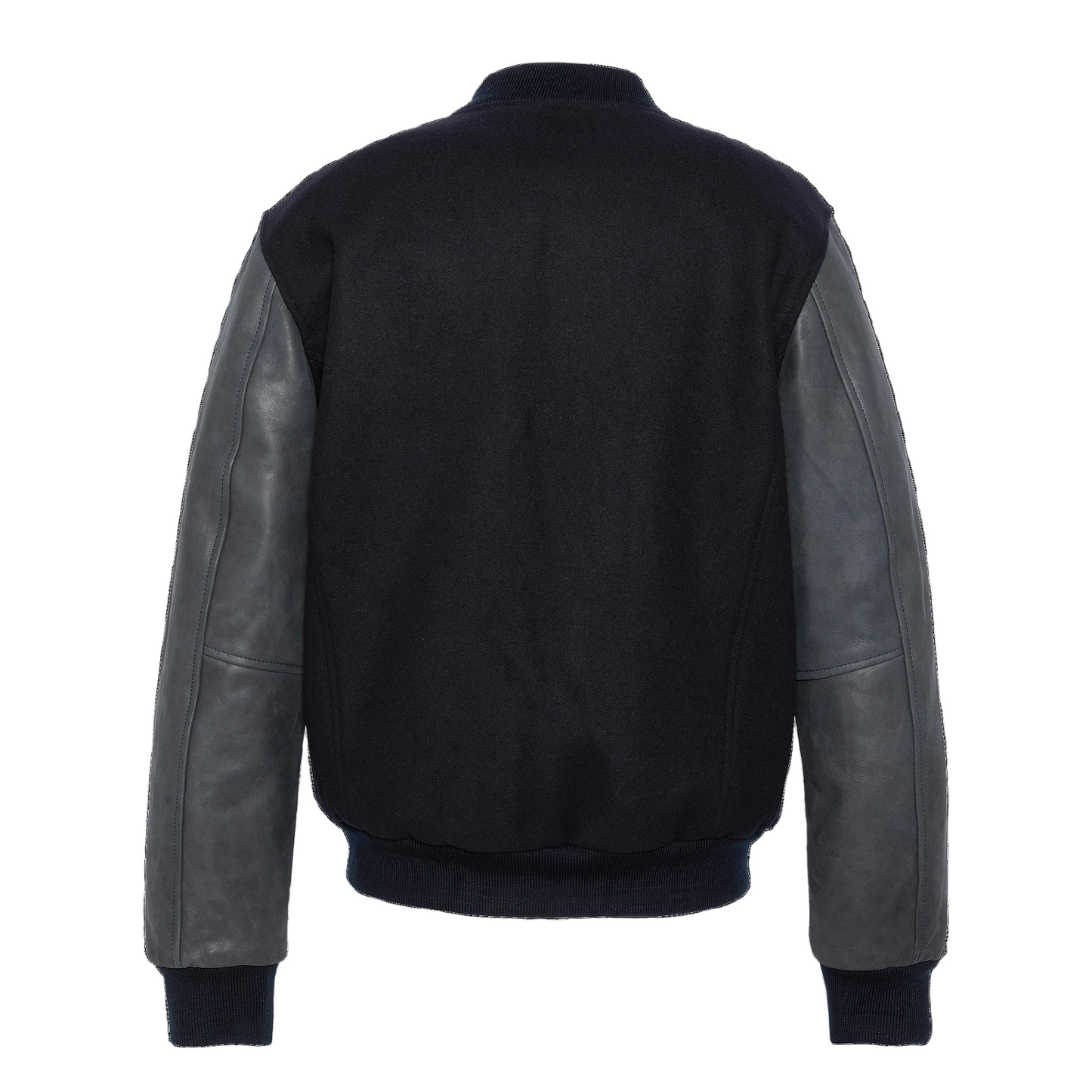 Schott LCUSA Leather/Wool Varsity Jacket Navy/Navy