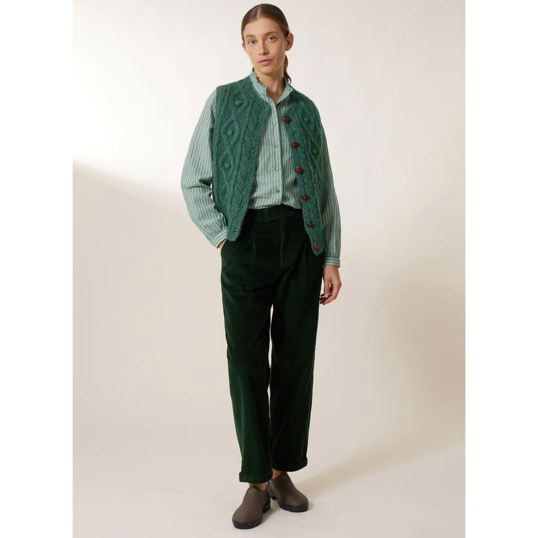 Leon & Harper Prom PLN Corduroy Pants Green