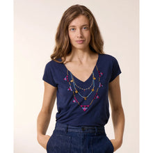 Load image into Gallery viewer, Leon &amp; Harper Tonton T-Shirt Brodery Navy
