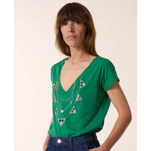 Load image into Gallery viewer, Leon &amp; Harper Tonton T-Shirt Brodery Green
