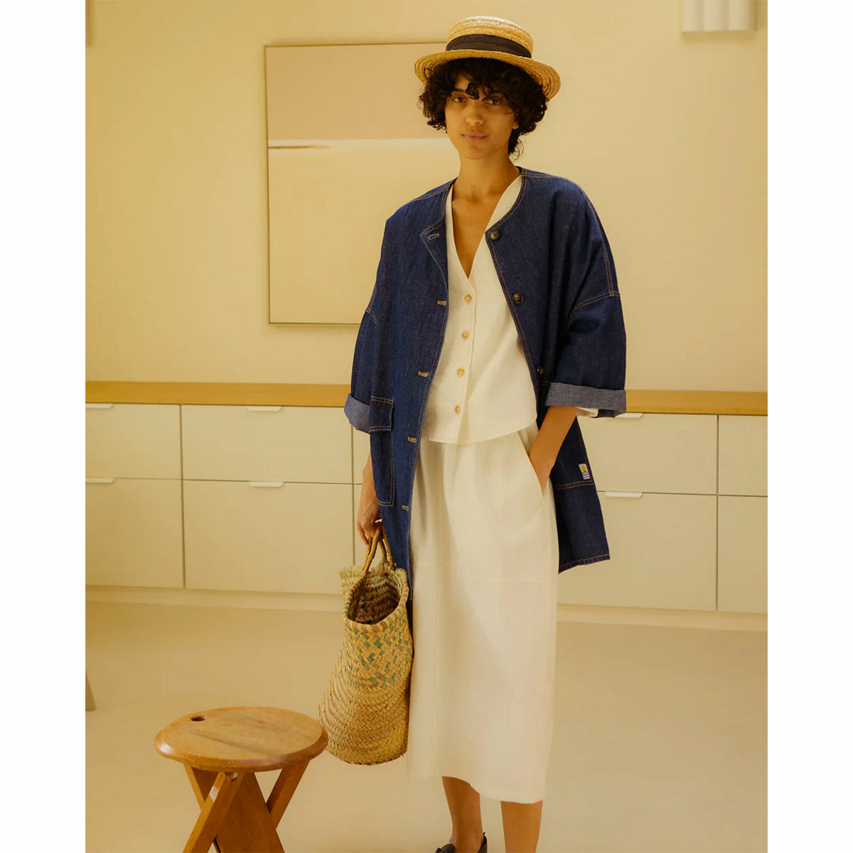 L.F.Markey Emile Skirt Ecru