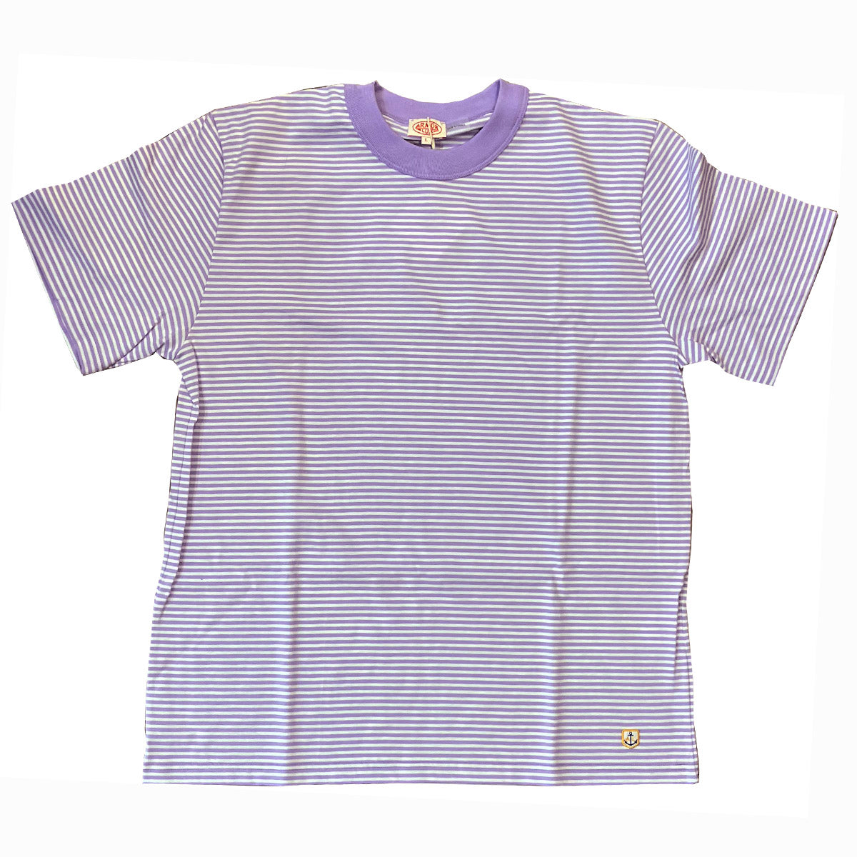 Armor Lux Striped T-Shirt Pastel Lilac/Milk