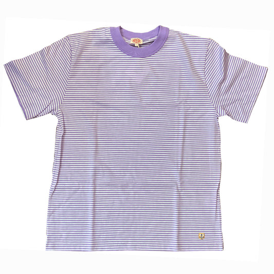 Armor Lux Striped T-Shirt Pastel Lilac/Milk