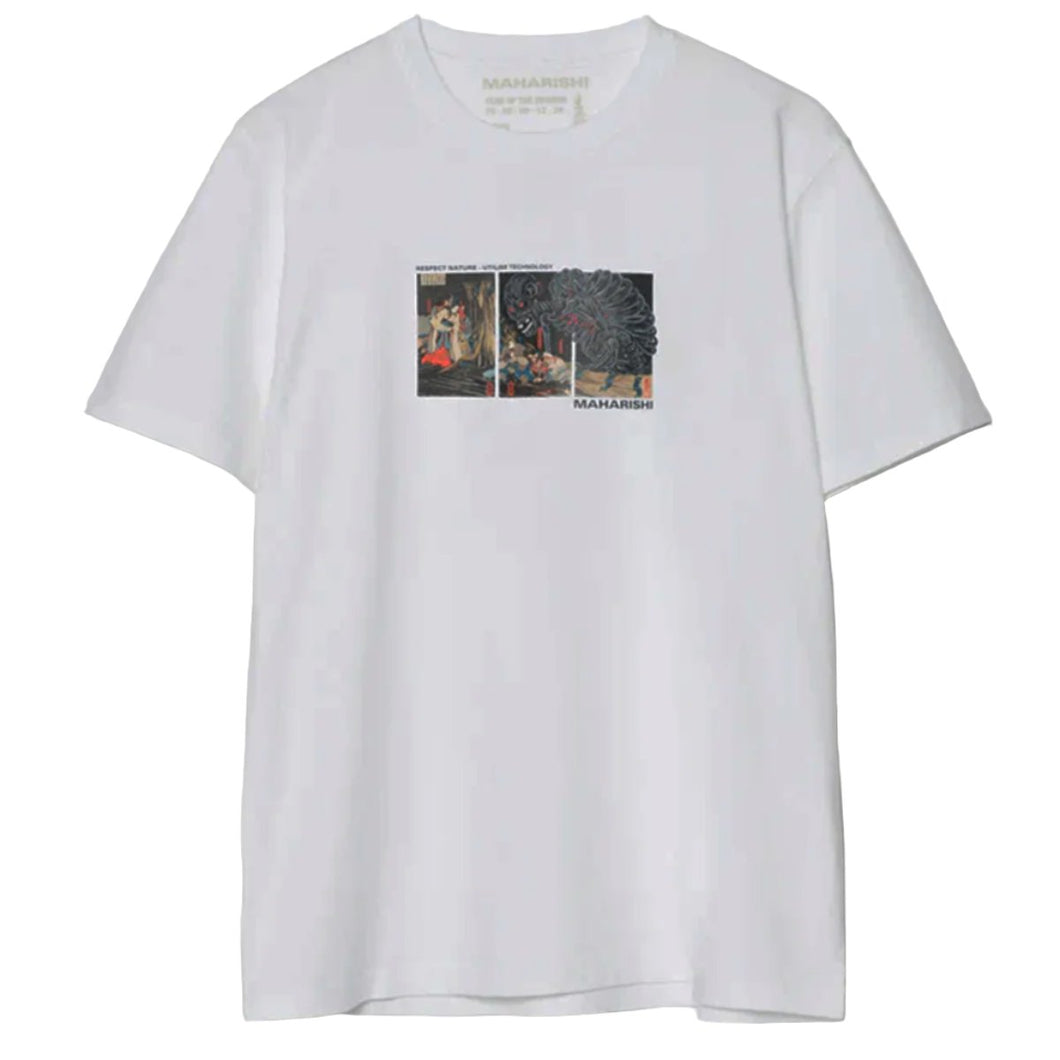 Maharishi Cyber Skeleton T-Shirt White