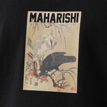 Load image into Gallery viewer, Maharishi Black Crow &amp; White Heron T-Shirt Black
