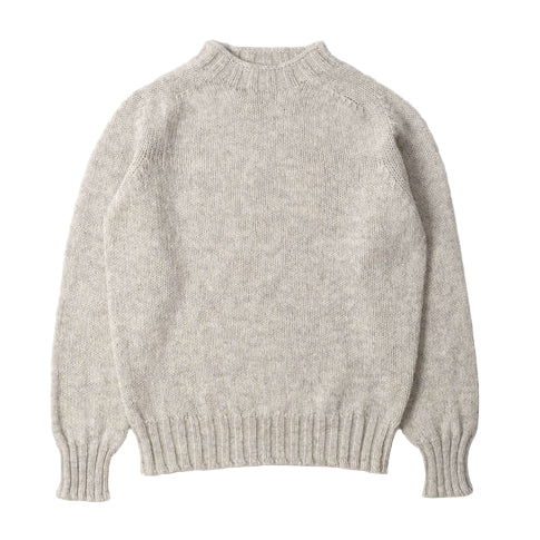 MHL Chunky Crew Neck Rustic Wool Natural