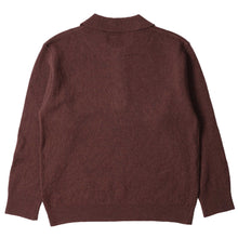 Load image into Gallery viewer, MHL Oversized Knitted Polo Dry Wool Dark Brown
