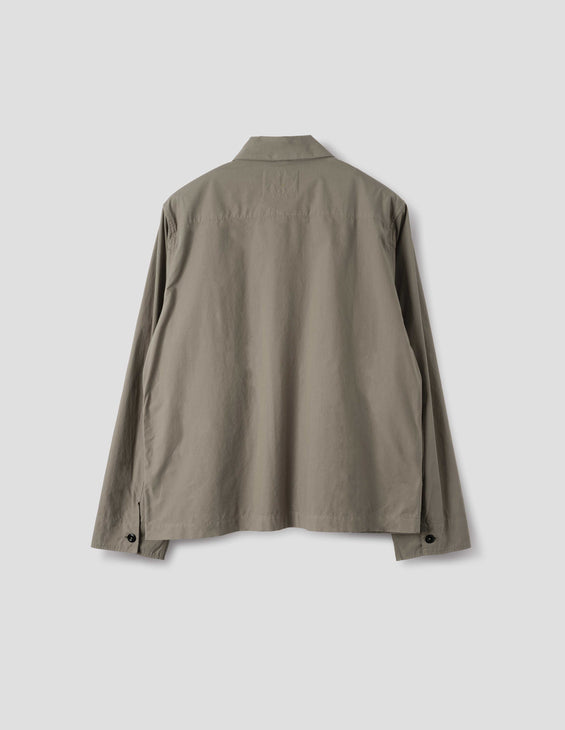 MHL Boxy Overshirt Crisp Cotton Poplin Mouse