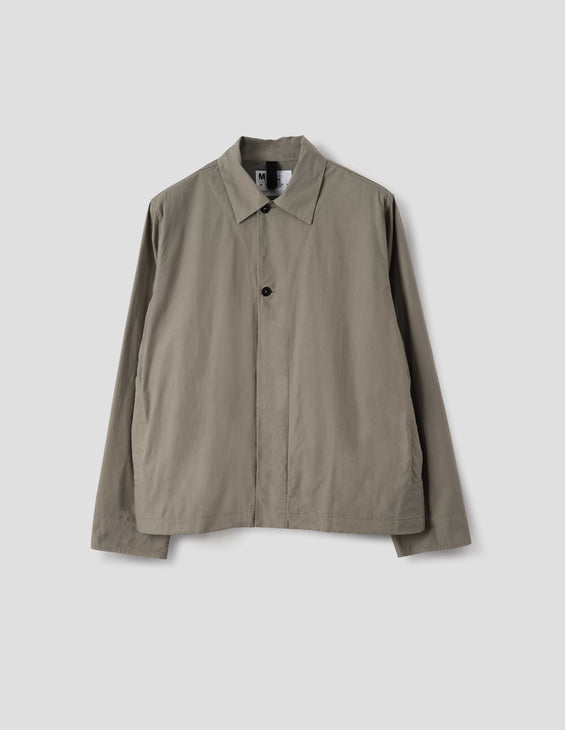 MHL Boxy Overshirt Crisp Cotton Poplin Mouse