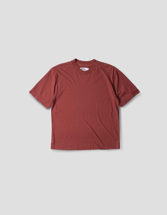 MHL Simple T-Shirt Linen Jersey Berry