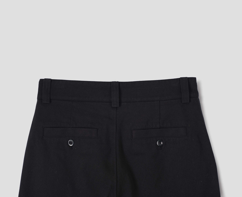 MHL Simple Trousers Raised Cotton Drill Black