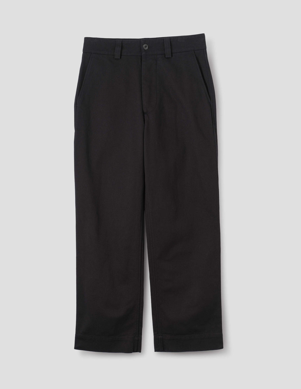 MHL Simple Trousers Raised Cotton Drill Black