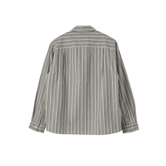 MHL Overall Shirt PJ Stripe Off White / Grey / Zest