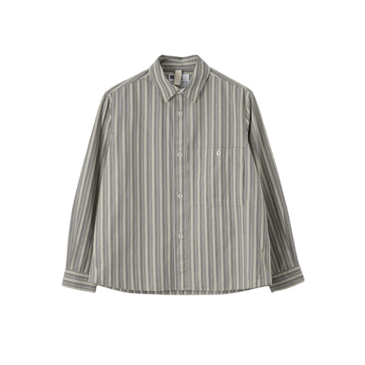 MHL Overall Shirt PJ Stripe Off White / Grey / Zest