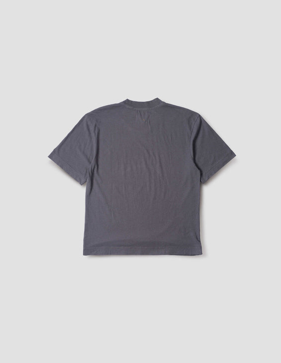 MHL Simple T-Shirt Linen Jersey Slate Blue