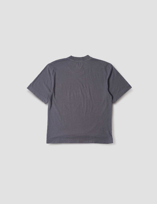 MHL Simple T-Shirt Linen Jersey Slate Blue